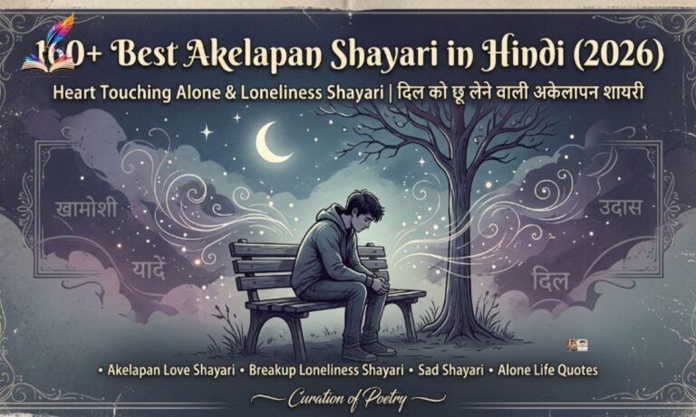 160+ Best Akelapan Shayari in Hindi (2026) Heart Touching Alone & Loneliness Shayari