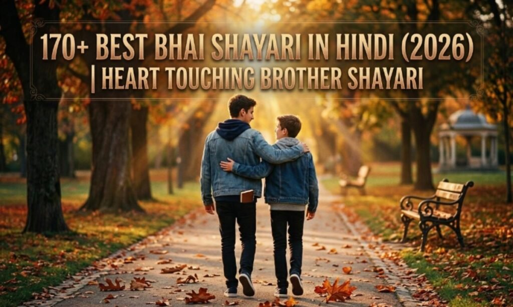 170+ Best Bhai Shayari in Hindi (2026) Heart Touching Brother Shayari