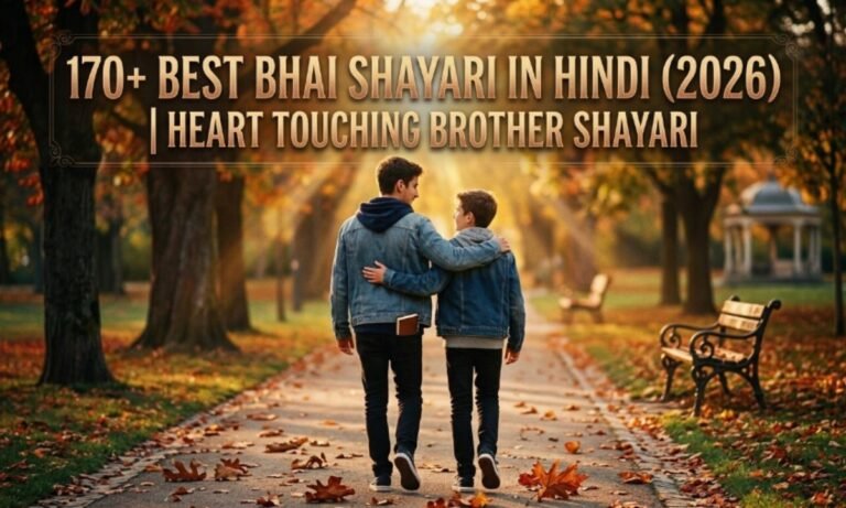 170+ Best Bhai Shayari in Hindi (2026) Heart Touching Brother Shayari