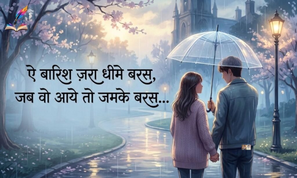 2 Line Romantic Barish Shayari
