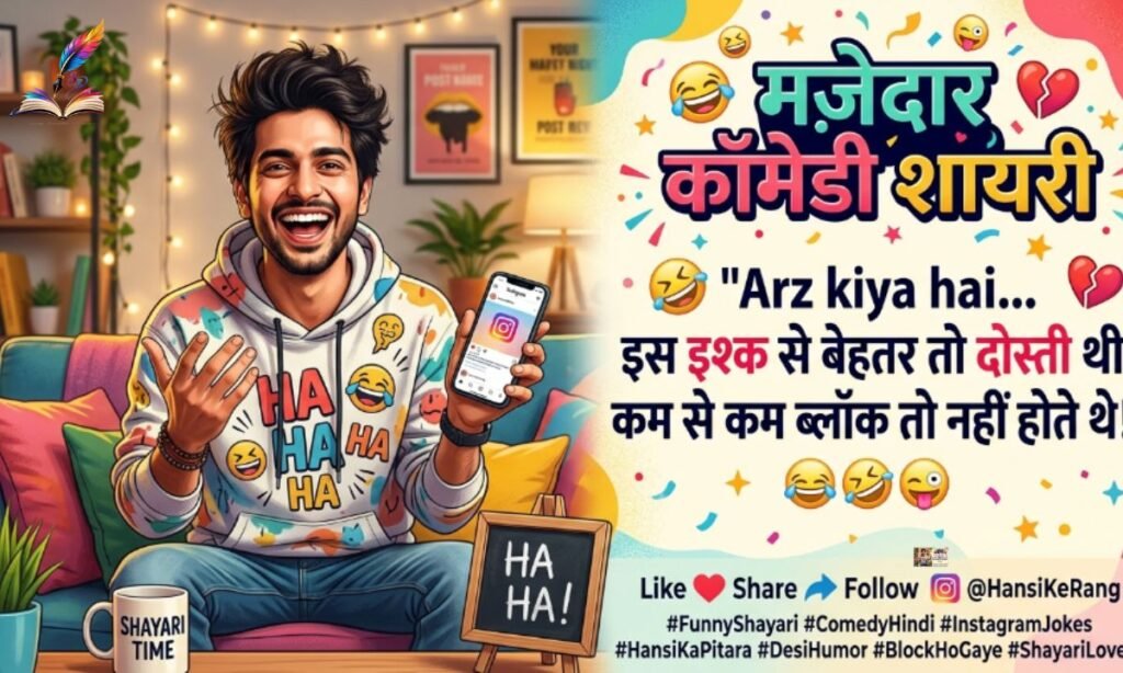 Funny Comedy Shayari in Hindi for Instagram