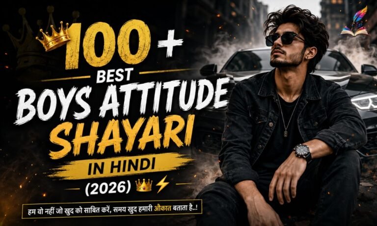 100+ Best Boys Attitude Shayari in Hindi (2026) 👑⚡
