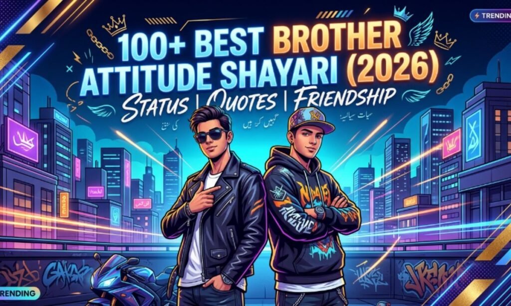 100+ Best Brother Attitude Shayari (2026) भाई के लिए दमदार Attitude Shayari & Bhai Status
