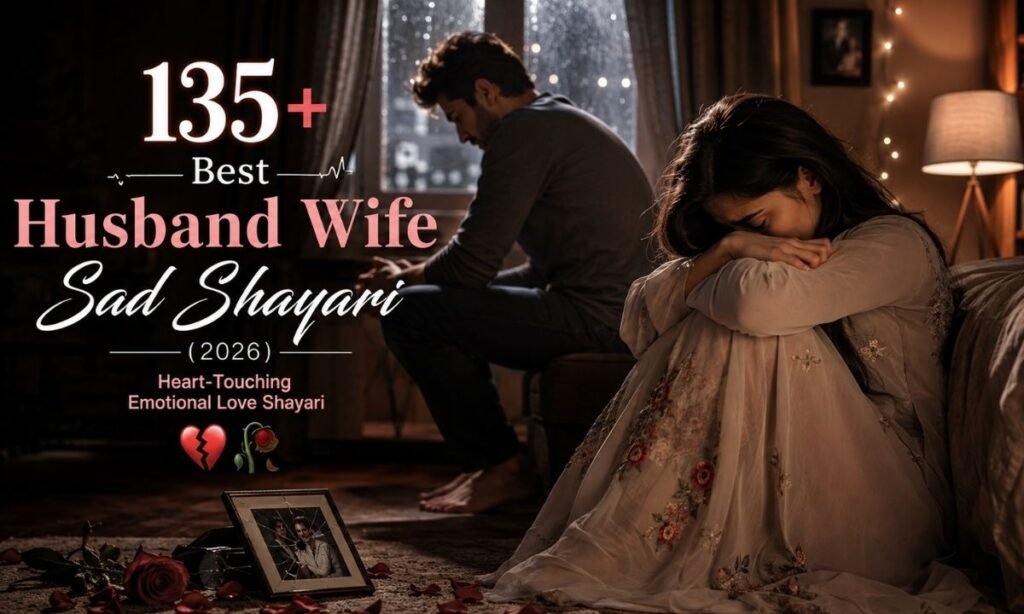135+ Best Husband Wife Sad Shayari (2026) Heart-Touching Emotional Love Shayari