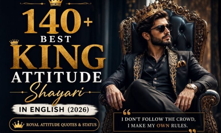 140+ Best King Attitude Shayari in English (2026) Royal Attitude Quotes & Status