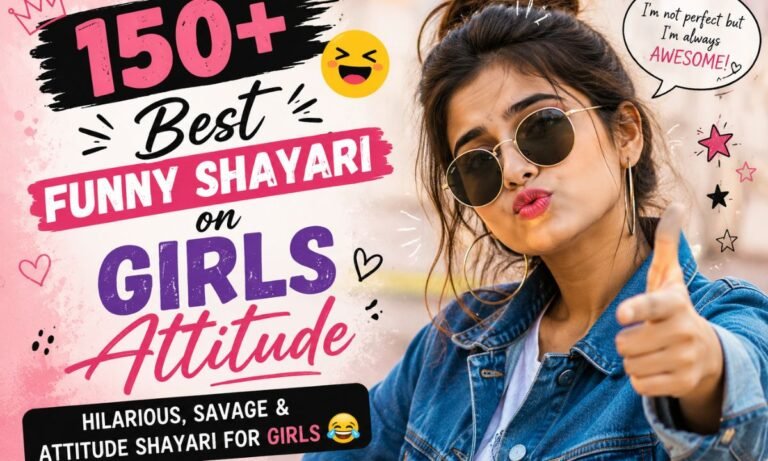 150+ Best Funny Shayari on Girls Attitude (2026) Hilarious, Savage & Attitude Shayari for Girls