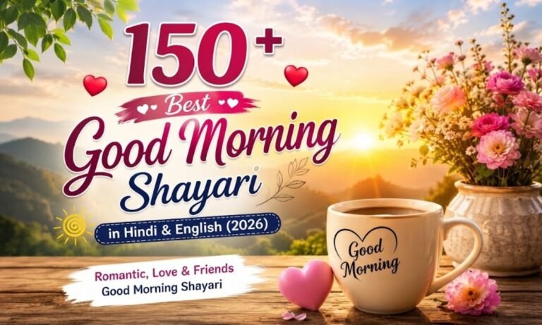 150+ Best Good Morning Shayari in Hindi & English(2026) Romantic, Love & Friends Good Morning Shayari 