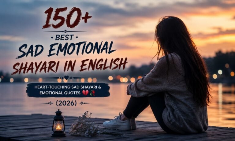 150+ Best Sad Emotional Shayari in English (2026) Heart-Touching Sad Shayari & Emotional Quotes