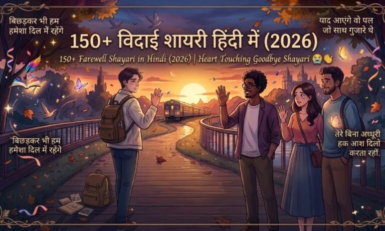 150+ Farewell Shayari in Hindi (2026) Heart Touching Goodbye Shayari🥺👋 