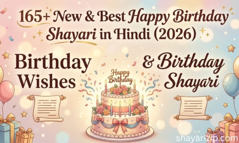 165+ New & Best Happy Birthday Shayari in Hindi (2026) जन्मदिन की शुभकामनाएं & बर्थडे शायरी🎂🎉 