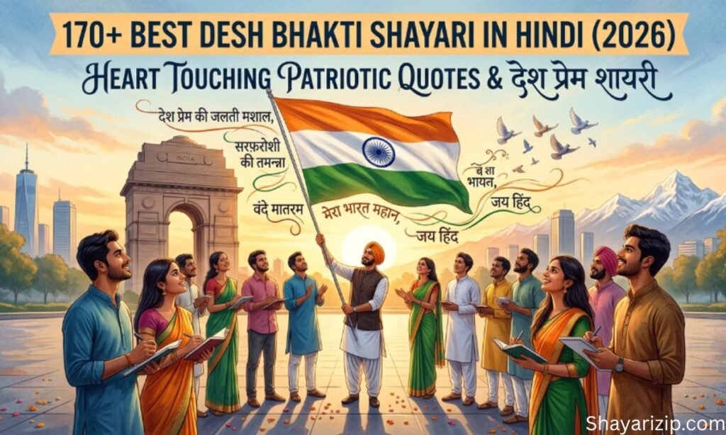 170+ Best Desh Bhakti Shayari in Hindi & English(2026) Heart Touching Patriotic Quotes & देश प्रेम शायरी