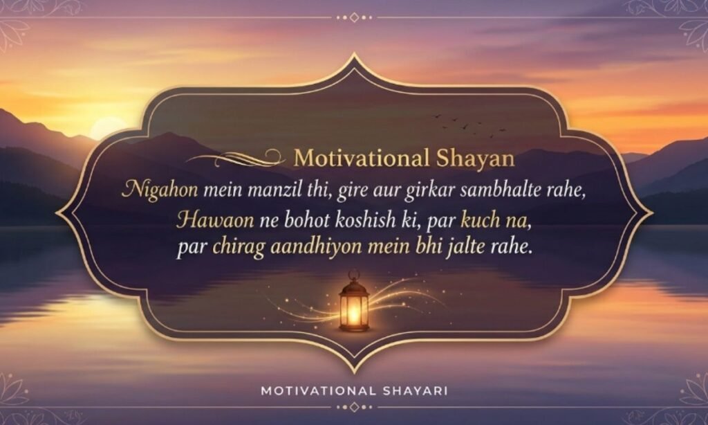 2 Line Motivational Shayari in Roman English