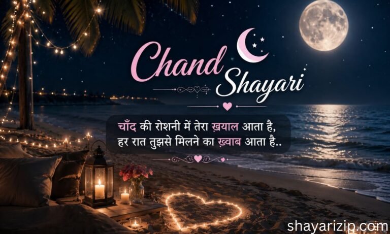 200+ Best Chand Shayari in Hindi & English (2026) Romantic 2 Line Moon Shayari 