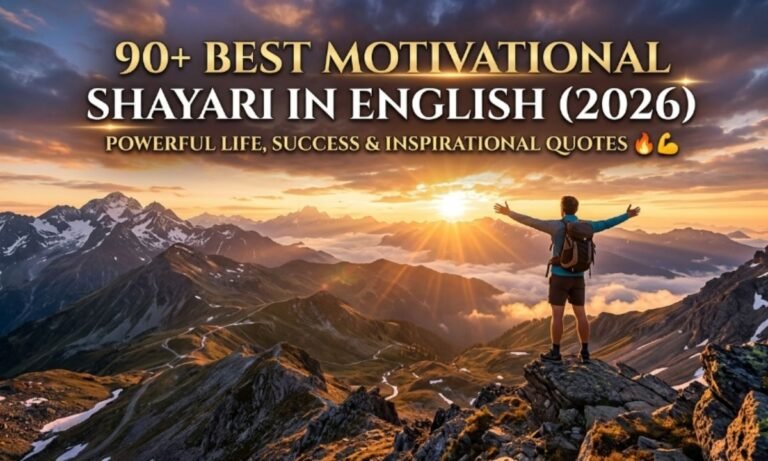 90+ Best Motivational Shayari in English (2026) Powerful Life, Success & Inspirational Quotes