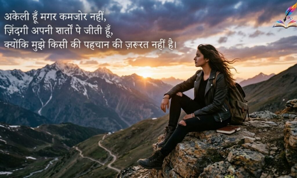 Alone Girl Attitude Shayari in Hindi
