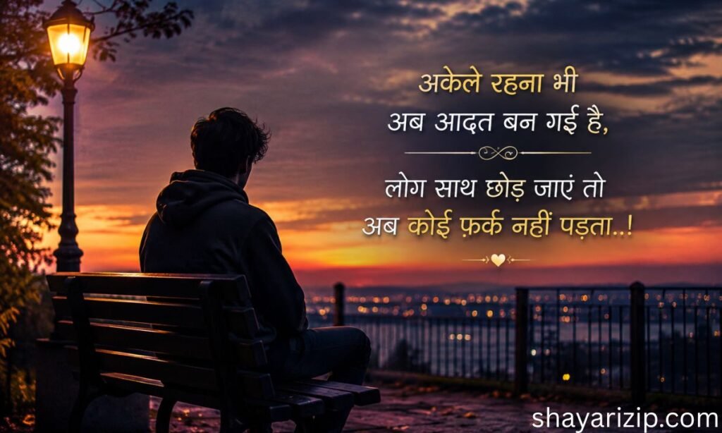 Alone Shayari 2 Lines in Hindi