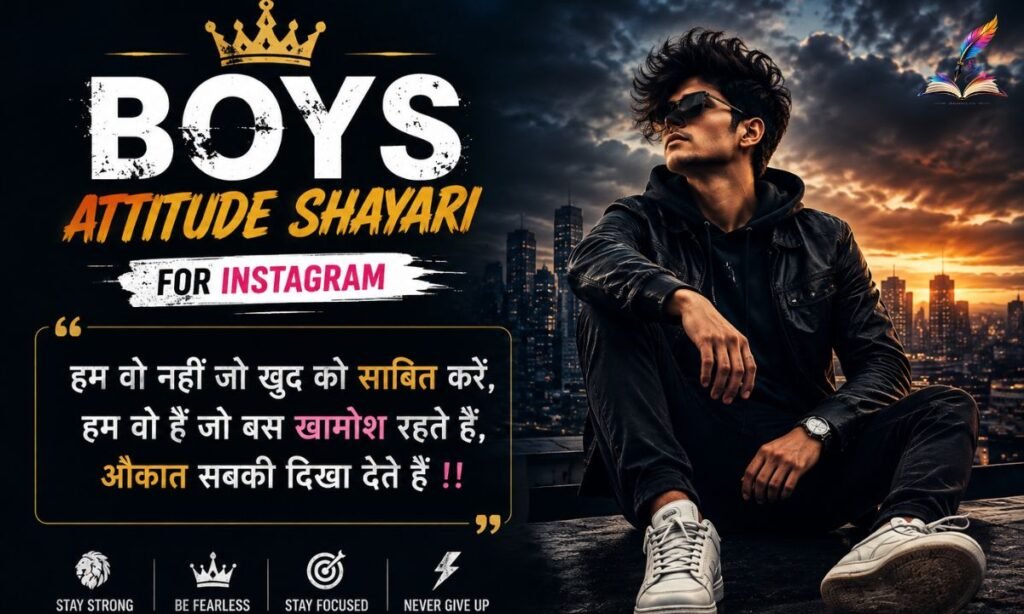 Boys Attitude Shayari for Instagram