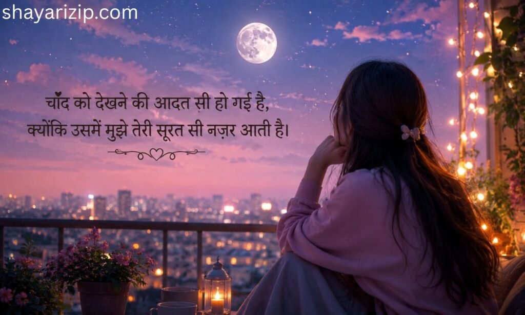 Chand Shayari for Girl