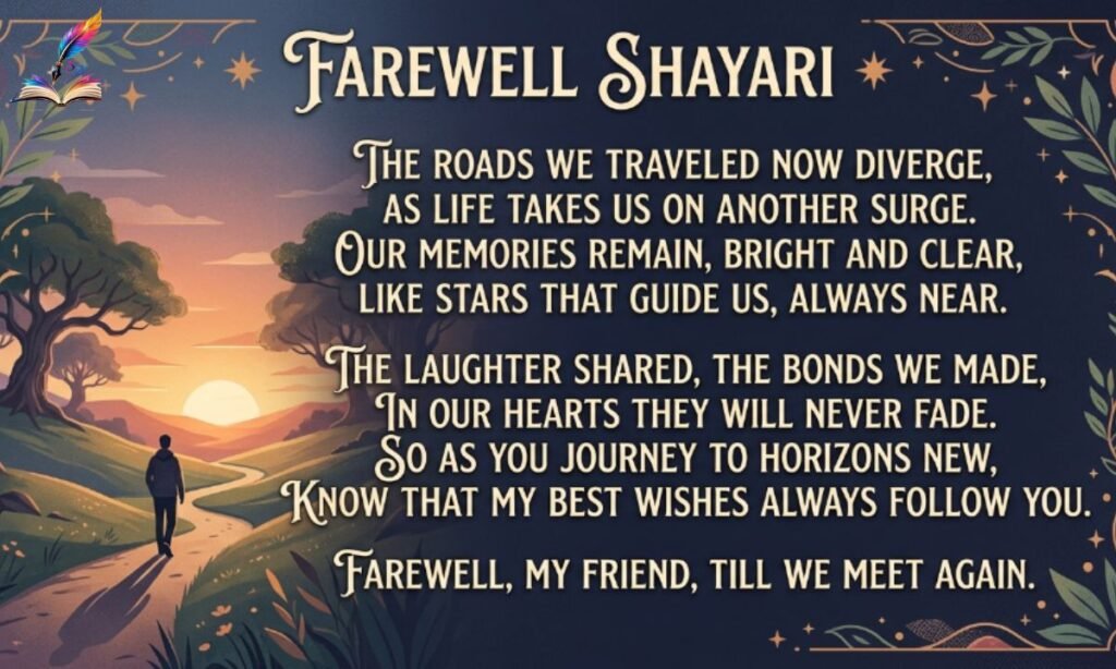 Farewell Shayari in English 