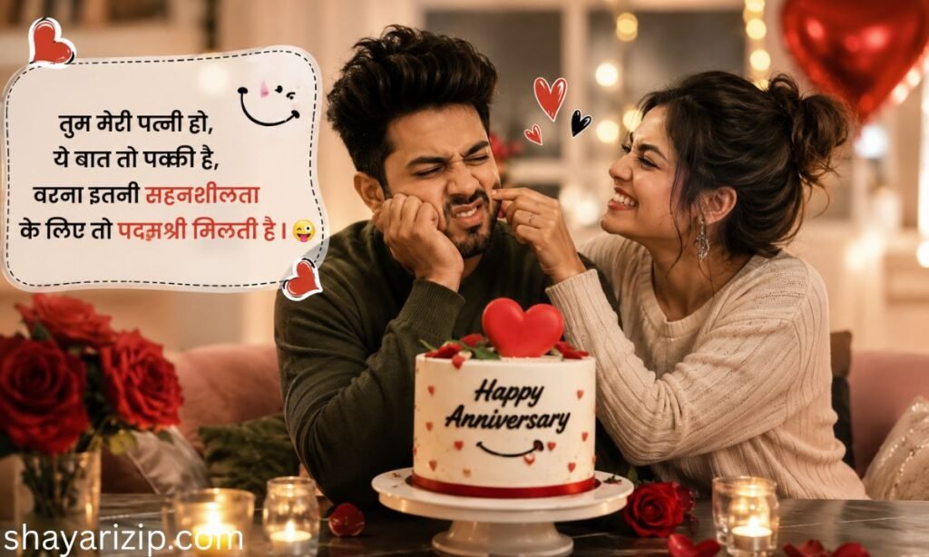 Funny Anniversary Shayari for Couples