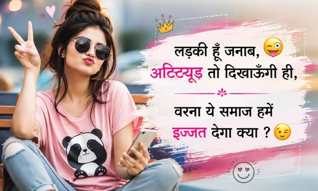 Funny Shayari on Girl Attitude in Hindi