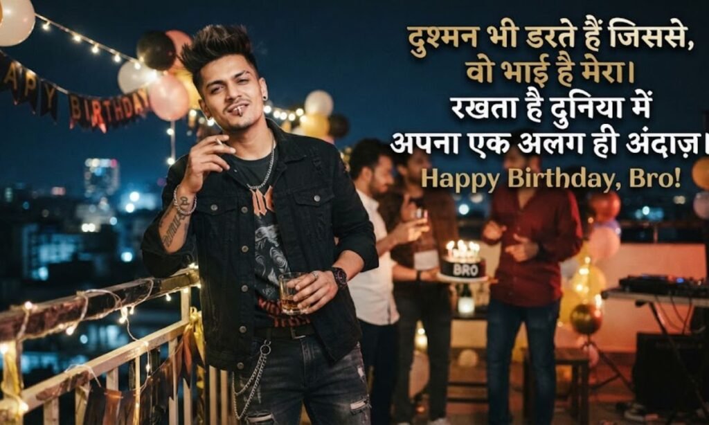 Happy Birthday Shayari in Hindi for Brother Attitude 