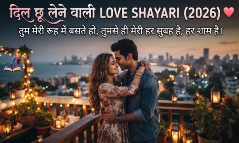 Heart Touching Love Shayari in Hindi (2026) – दिल छू लेने वाली लव शायरी