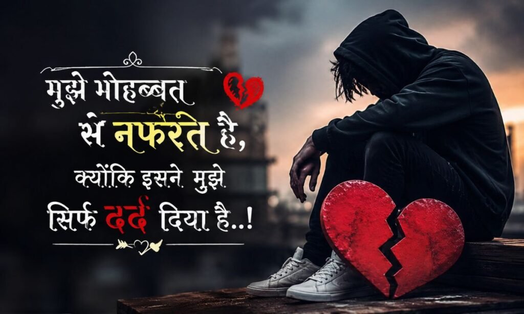 I hate love attitude shayari in Hindi