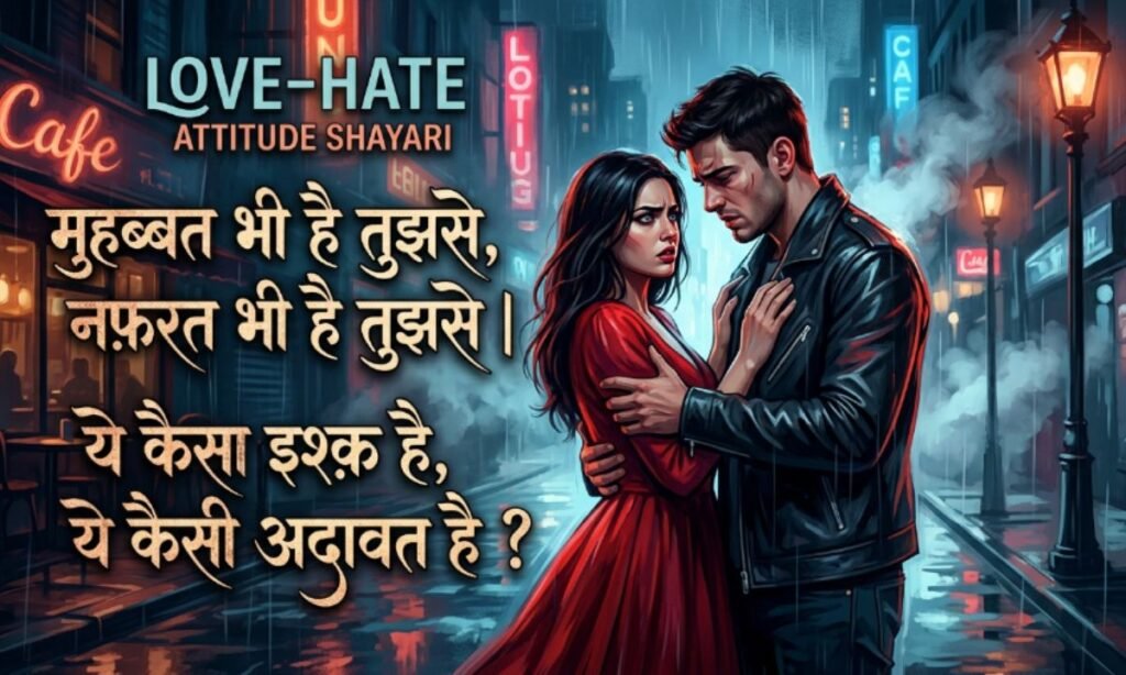 Love-hate Attitude shayari