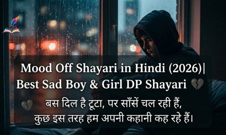 Mood Off Shayari in Hindi (2026) 💔 Best Sad Boy & Girl DP Shayari