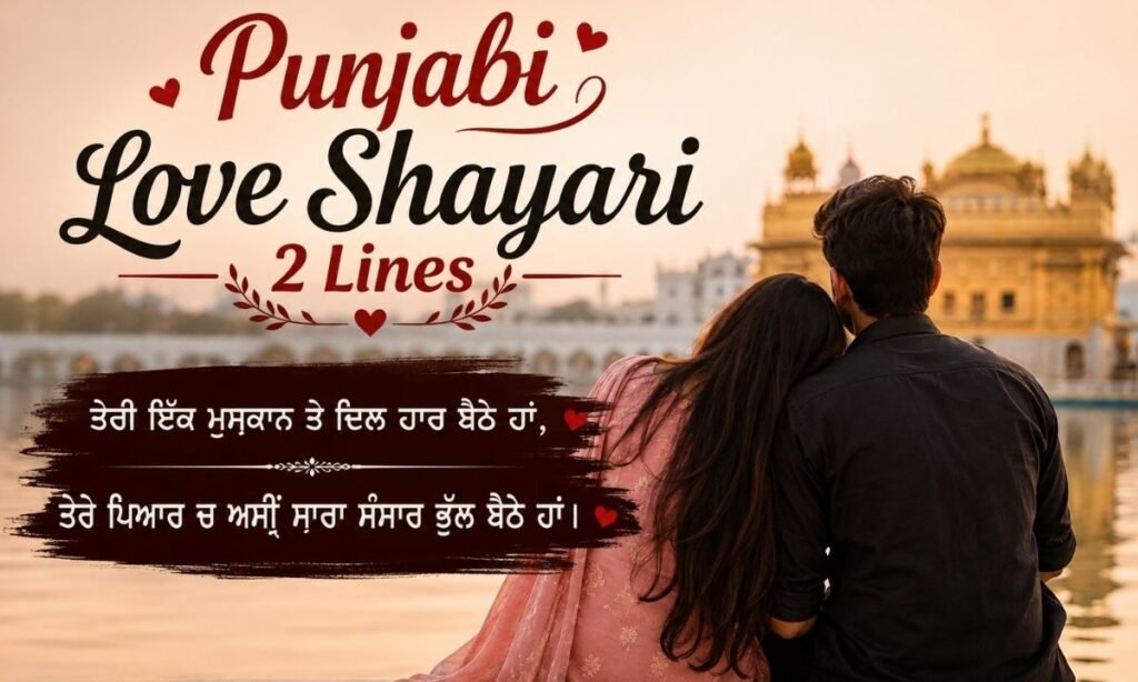 Punjabi Love Shayari 2 Lines