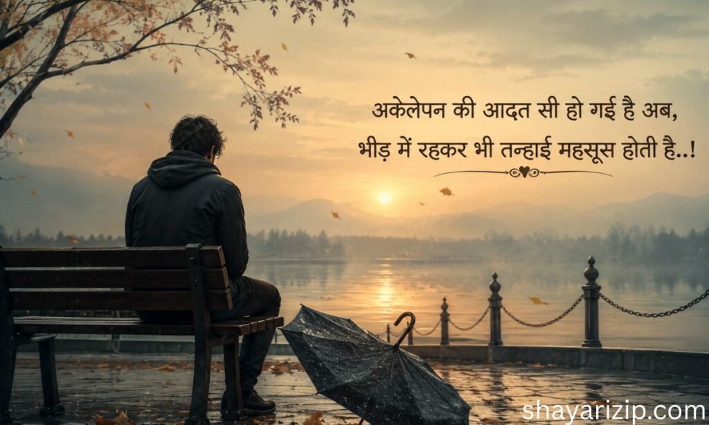 Sad Alone Shayari 2 Lines in Hindi