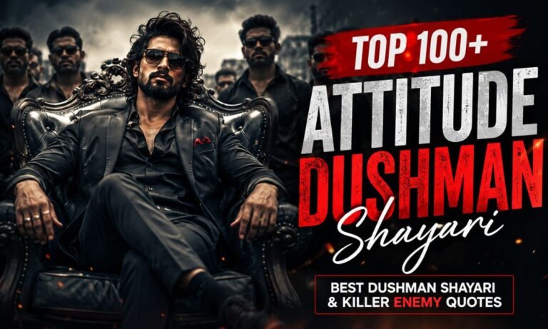 Top 100+ Attitude Dushman Shayari (2026) Best Dushman Shayari & Killer Enemy Quotes