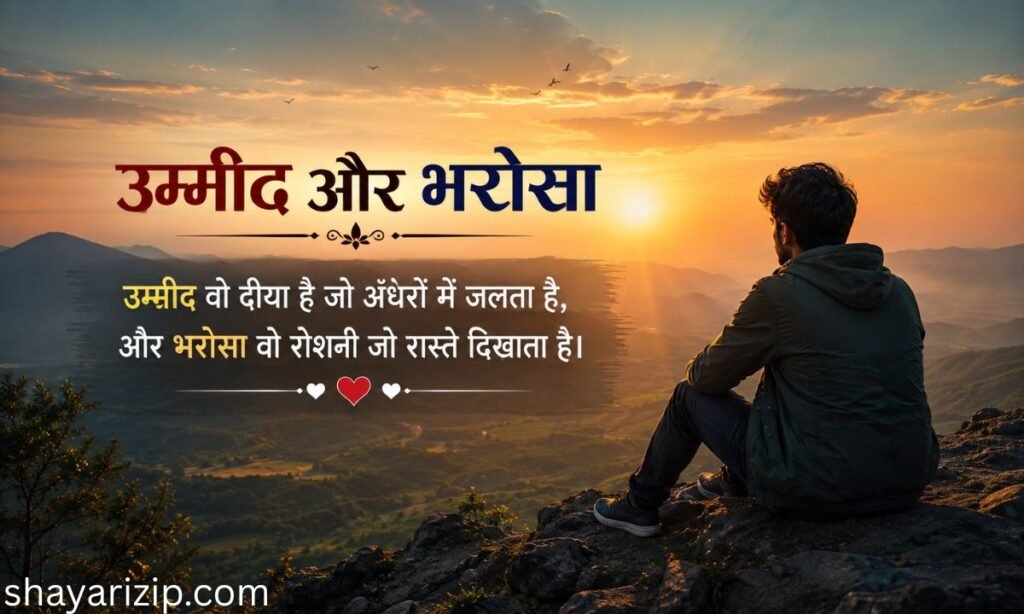 उम्मीद और भरोसा शायरी
