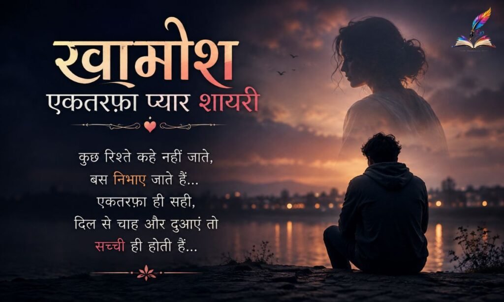 खामोश एकतरफ़ा प्यार शायरी