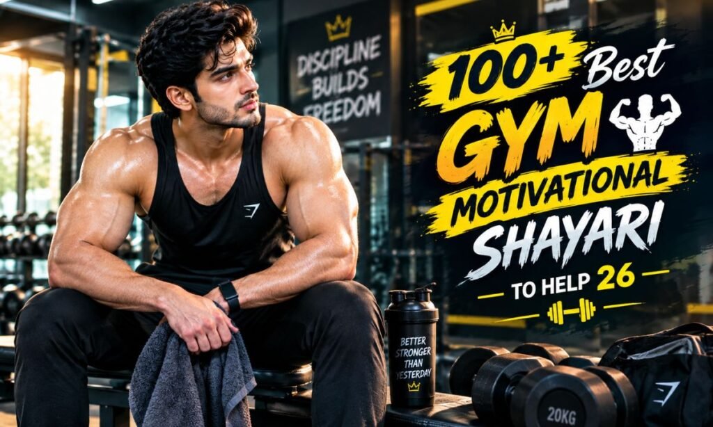 100+ Best Gym Motivational Shayari (2026) Powerful Fitness & Workout Motivation