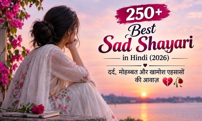 250+ Best Sad Shayari in Hindi (2026) दर्द, मोहब्बत और खामोश एहसासों की आवाज़
