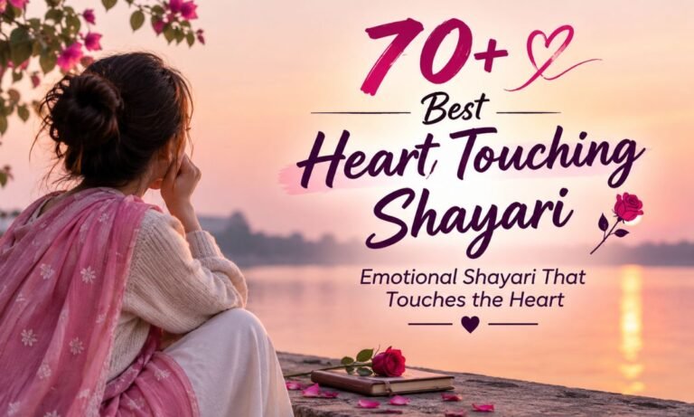 70+ Best Heart Touching Shayari (2026) Emotional Shayari That Touches the Heart