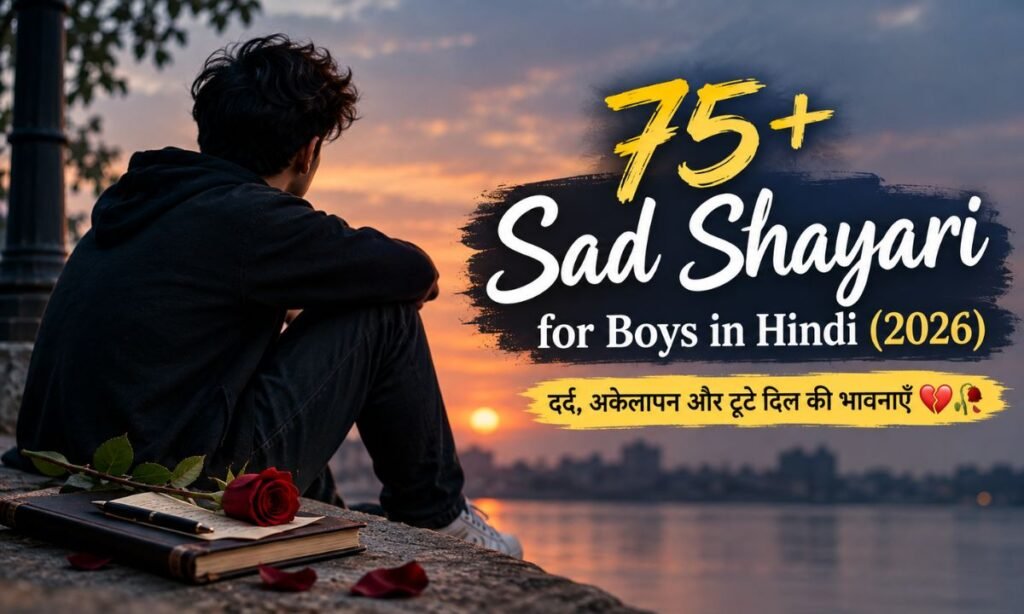 75+ Best Sad Shayari for Boys in Hindi (2026) दर्द, अकेलापन और टूटे दिल की भावनाएँ