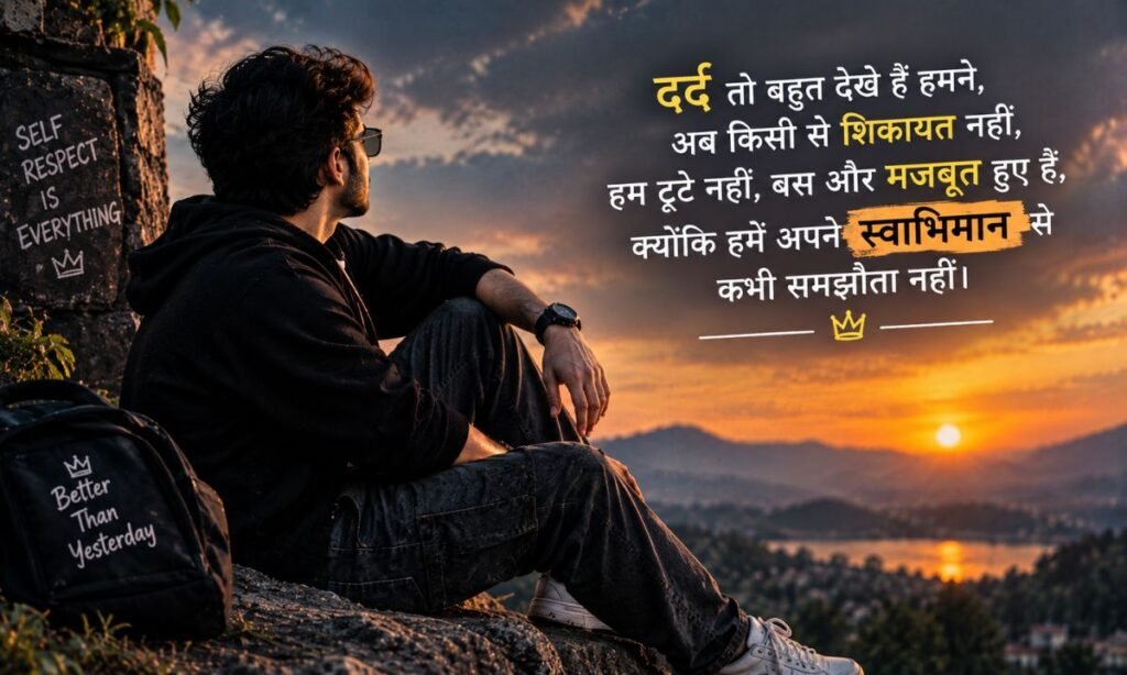Bold Hindi Shayari for Pain, Pride and Self-Respect