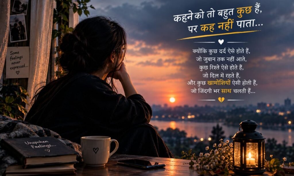 Deep Sad Emotional Shayari in Hindi for Silent Feelings