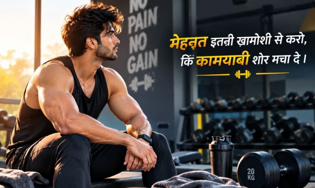 Gym Shayari 2 line Hindi 