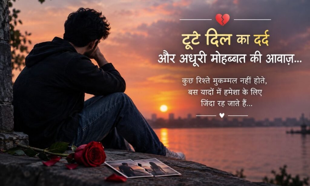 Heart Broken Sad Shayari in Hindi – टूटे दिल का दर्द और अधूरी मोहब्बत की आवाज़