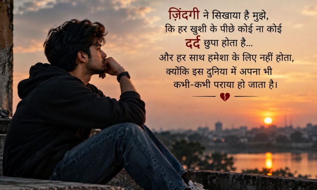 Sad Shayari for Boys in Hindi on Life 