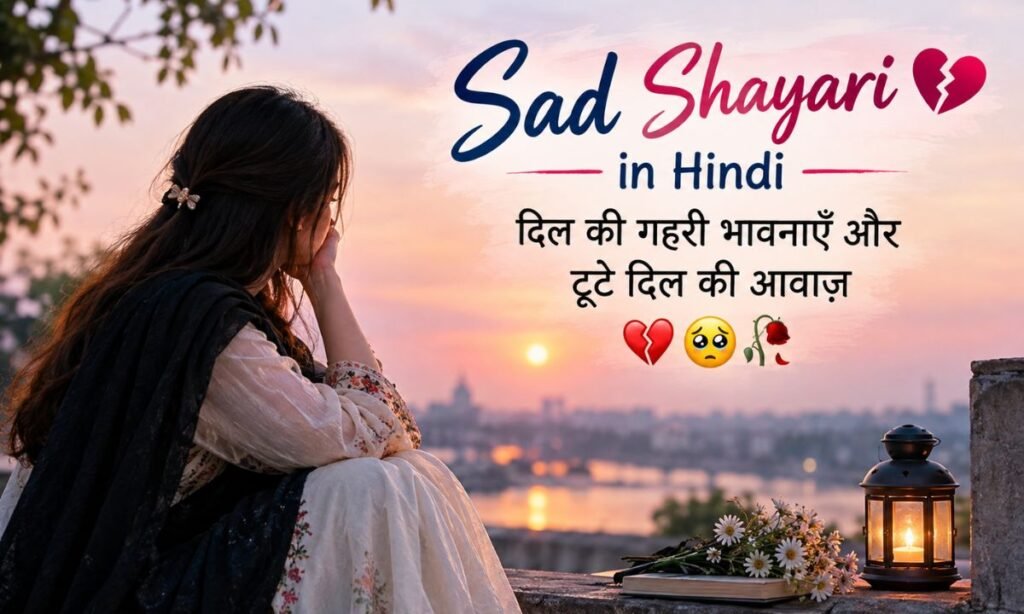 Sad Shayari in Hindi With Emojis – दिल की गहरी भावनाएँ और टूटे दिल की आवाज़