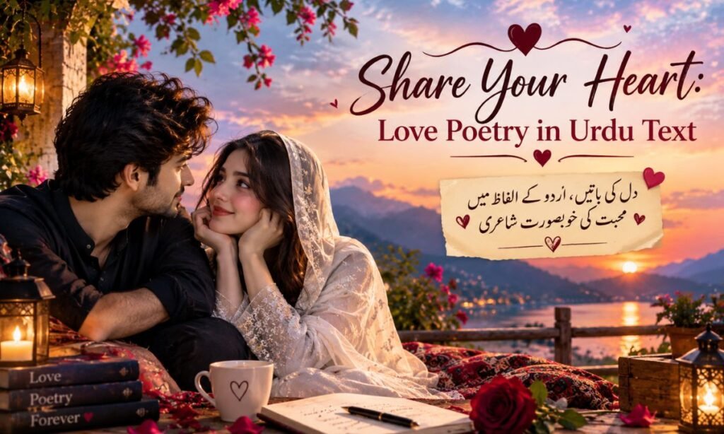 Share Your Heart Love Poetry in Urdu Text 