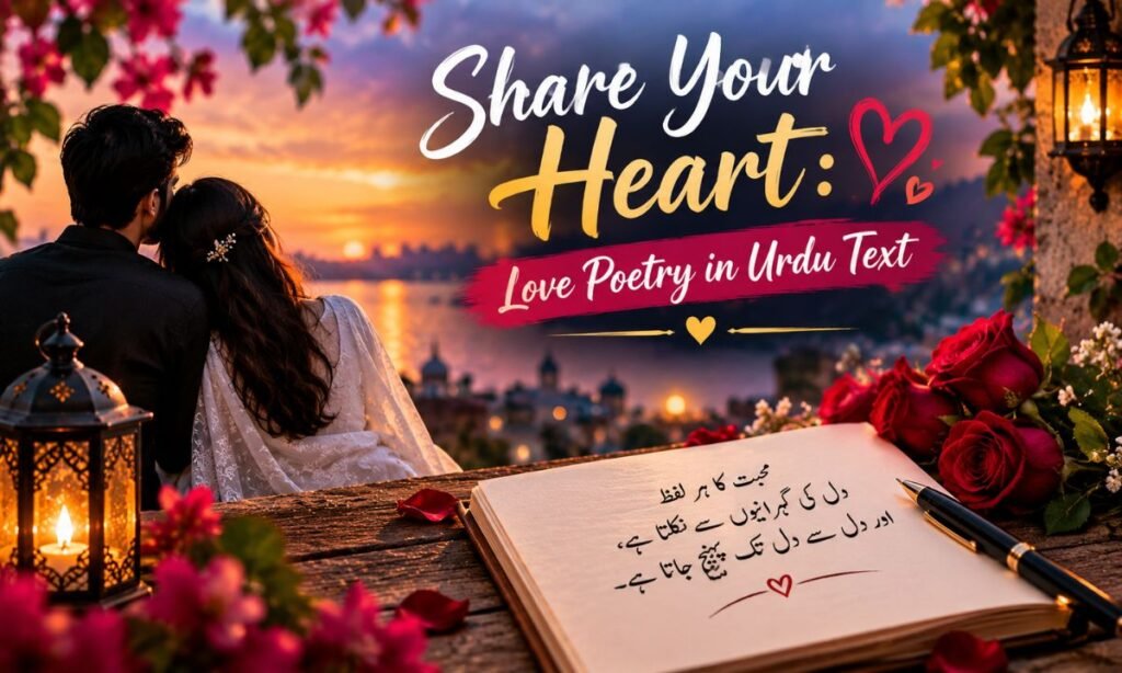 Share Your Heart Love Poetry in Urdu Text